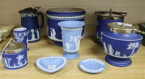 A quantity of Wedgwood and Adams jasper wares